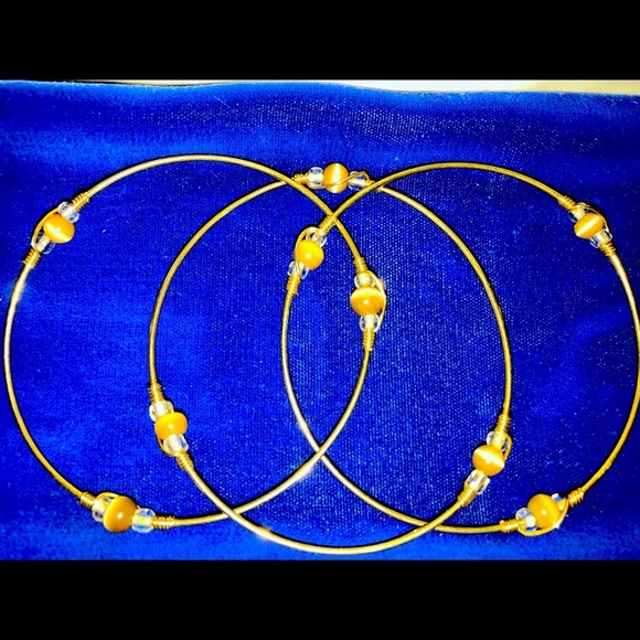 Jewelry - Genuine tiger eye gold three set of bracelet